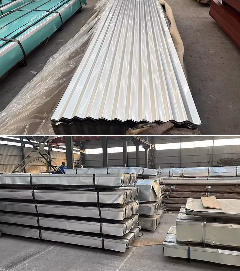 ASTM A653 Dx51d Z275 Gi PPGI PPGL Galvalume Color Coated Prepainted Galvanized Corrugated Steel Metal Roofing Sheet