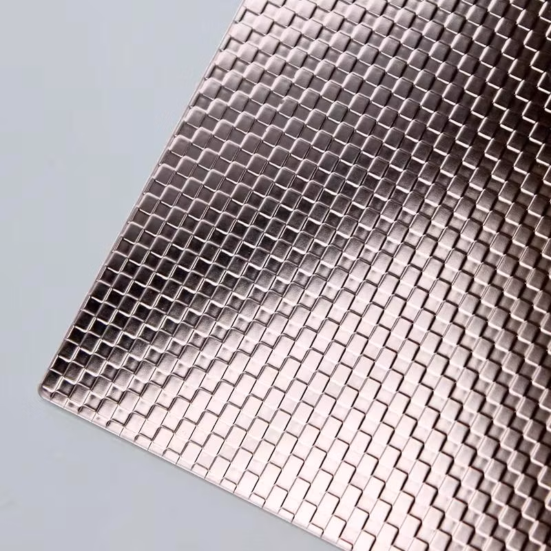 Custom Embossed 5wl 6wl Linen 304 Stainless Steel Decorative Sheet