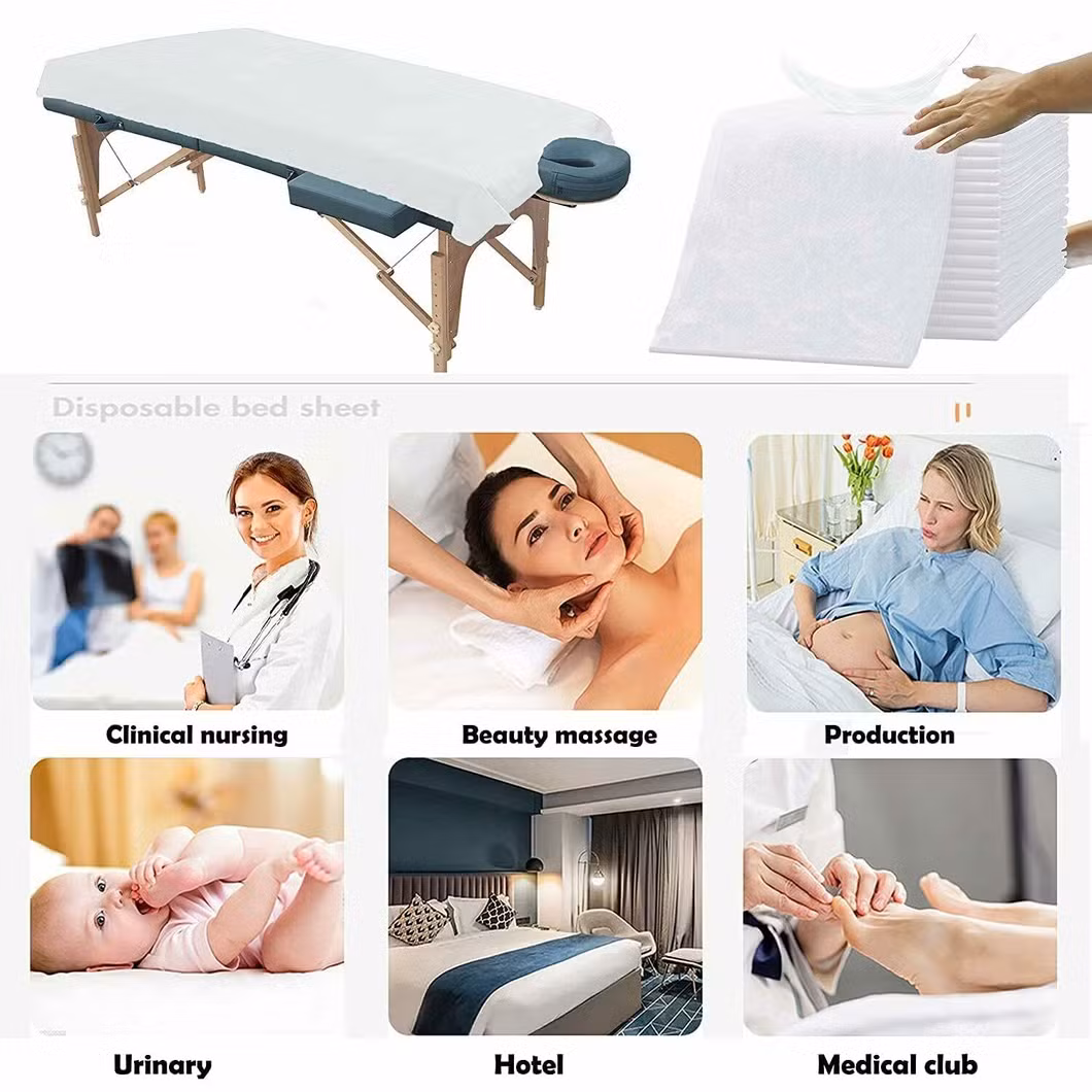 Eco-Friendly Hotel Home Beauty Room Use PP Non-Woven Disposable Waterproof Massage Hospital Medical Bed Sheet