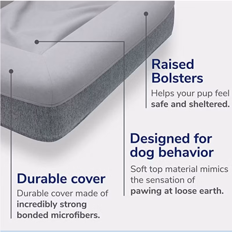 Premium Waterproof Memory Foam Dog Bed with Removable Cover