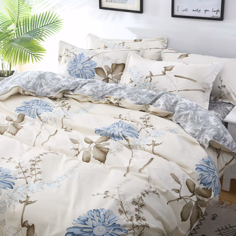 180cm*200cm Hotel Bedroom Cotton Duvet Cover 2 Pillowcases Sheets 4PCS Bedding Set
