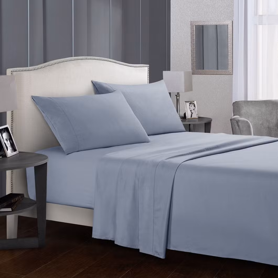 Hot Sale Hotel Cotton Bedding Set Pillowcase Duvet Cover Fitted Sheet