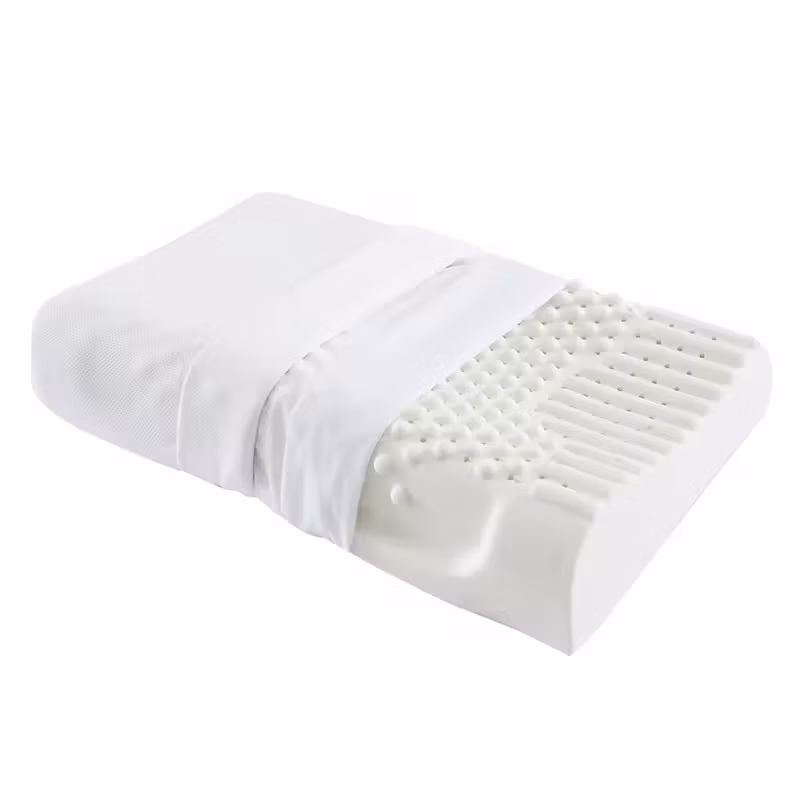 Negative Ion Natural Latex Wave and Massage Pillow for Easy Sleeping