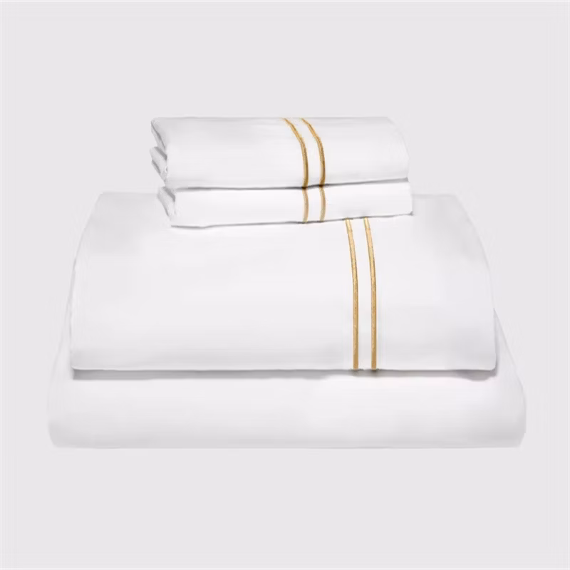 100% Cotton Bed Sheet 210t Plain White 92&quot;*110&quot;