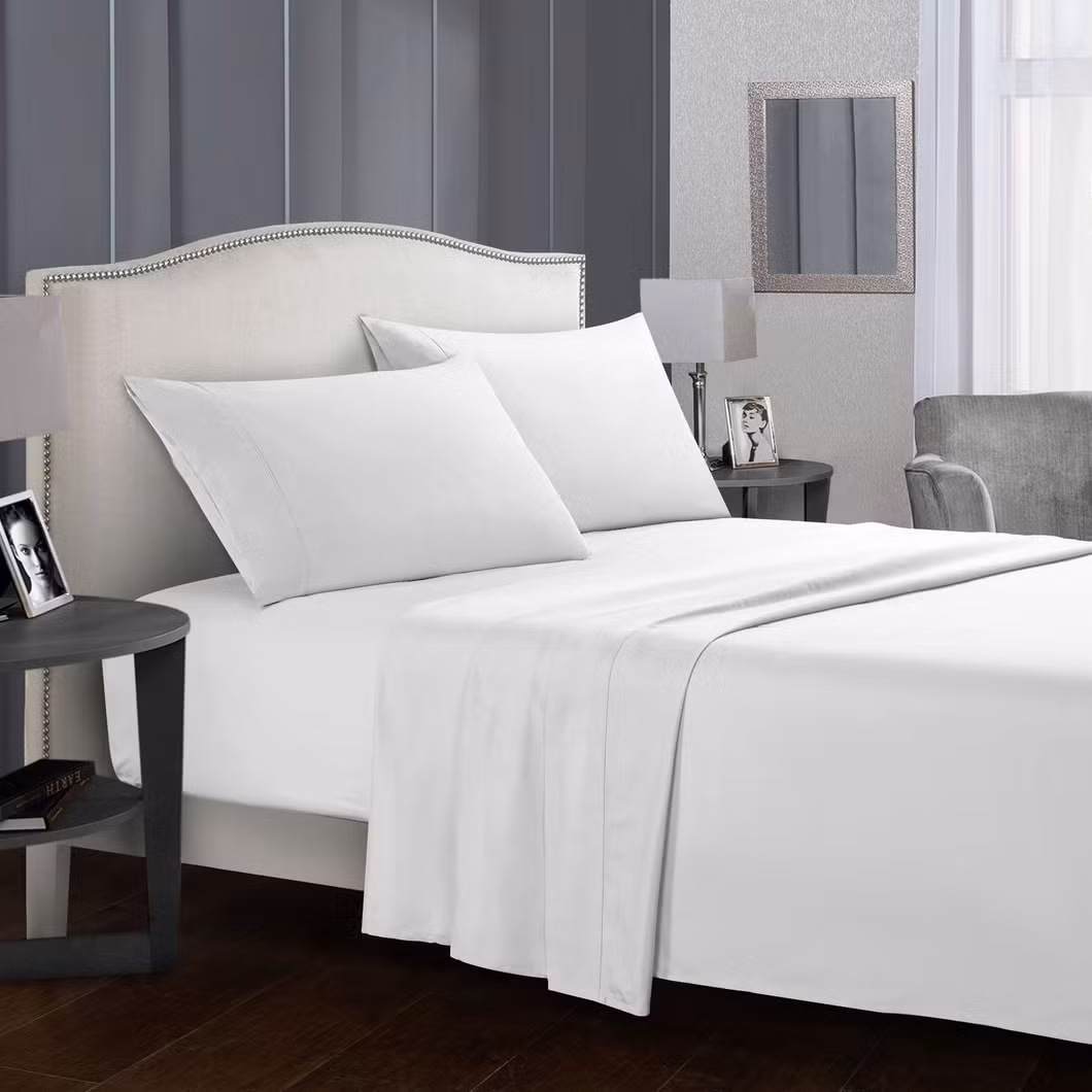 Hot Sale Hotel Cotton Bedding Set Pillowcase Duvet Cover Fitted Sheet