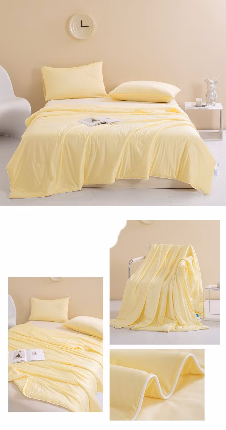 Luxury Summer Cozy Comforter Thin Soft Cold Feeling Bed Air Conditioning Quilt for Hotel Home Cooling Bedding