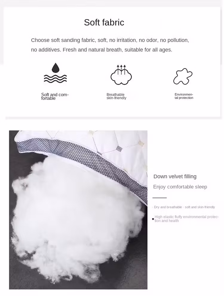 Customizable White Quilted Memory Foam Pillow