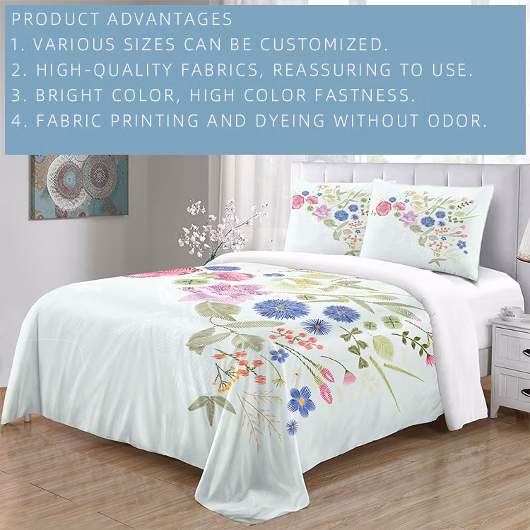 Luxury Bedding Sets with Customizable Designs, Elegant Floral Comforter with Sheet Set