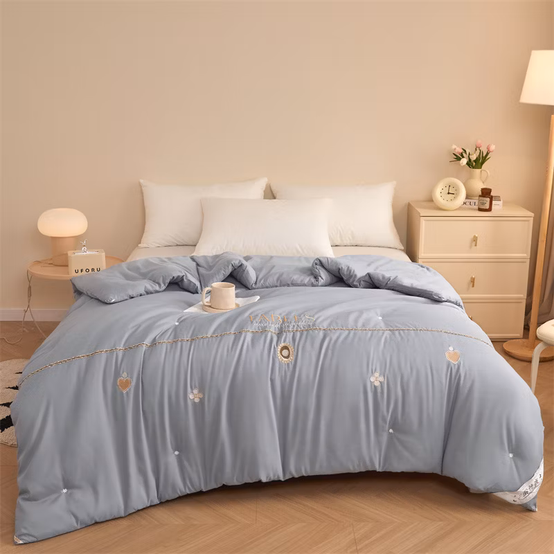 Bed Textile Bedding Set	No Duvet Cover Silk Floss Colchas	Colcha Embroidery Quilt