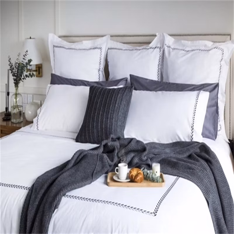 100% Cotton Bed Sheet 210t Plain White 92&quot;*110&quot;