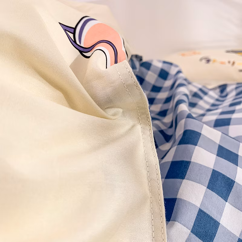 Cartoon Bedding Sheet Set 4PCS High Quality Printing Duvet Cover Delicate Fabric Bedding Set