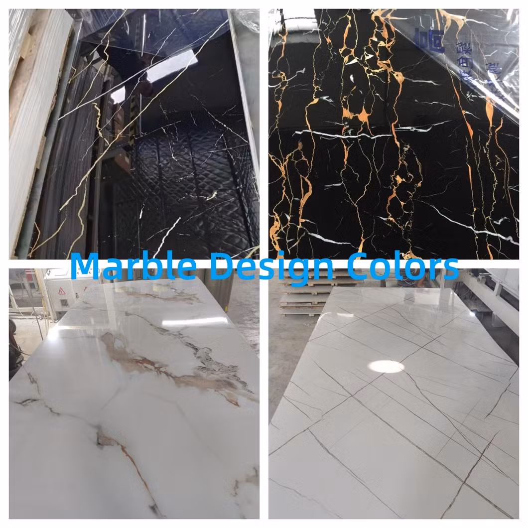 Hotel Room Wall Decorative Material Mate Finish PVC Marble Sheet China