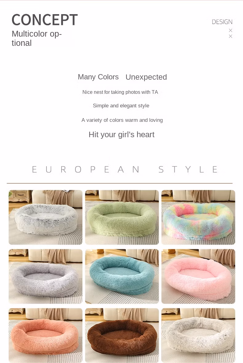Cat Bed Dog Claming Donut Warm Custom Soft Calming Mat Pet Dog Fluffy Bed