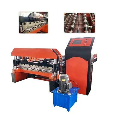 China Wall Cladding Double Layer Steel Profile Zinc Metal Roofing Roof Glazed Tile Press Iron Sheet Metal Bending Making Cold Roof Roll Forming Machine Price