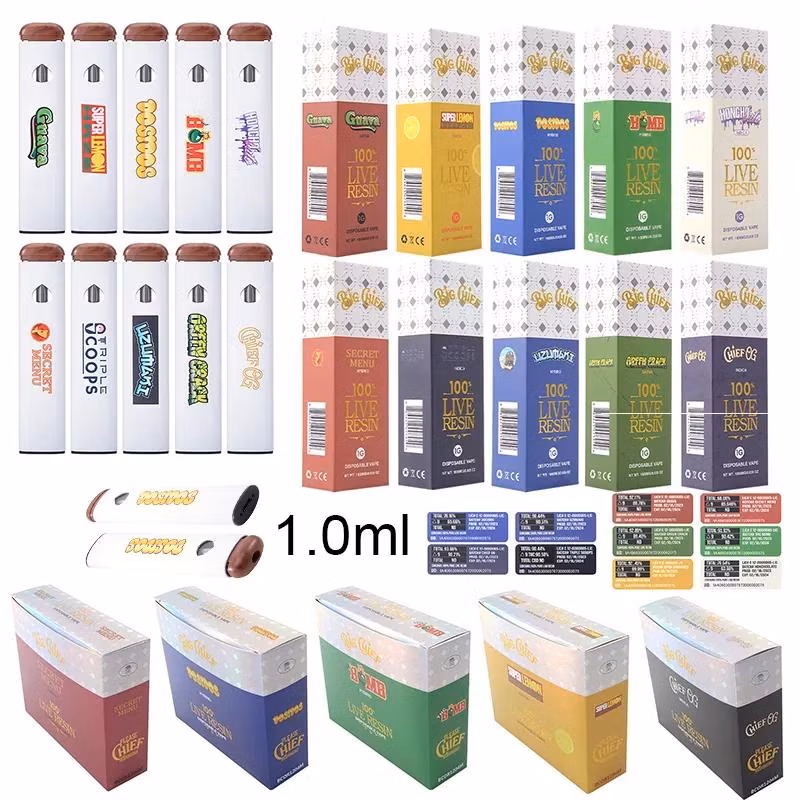 1ml Big Chief Disposable Pen Electronic Cigarettes Pod Cart Pods Device Empty Cookies Runtz Packwoods Live Resin Extract Oil Ecig Vaporizer Disposable Vape