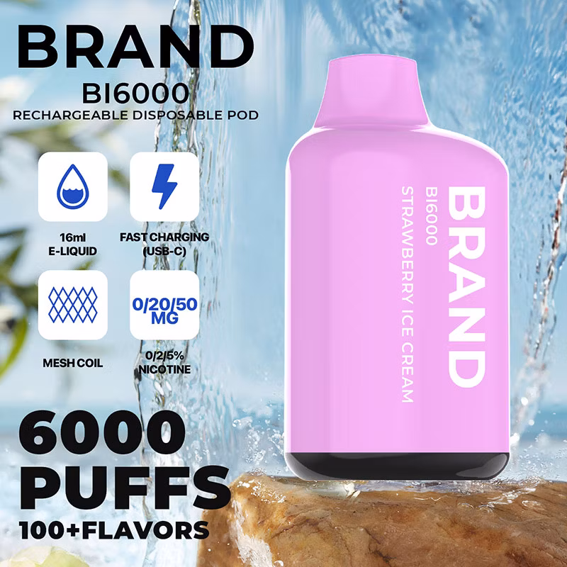 2023 Hidi OEM ODM Private Brand White Label Rechargeable 12 Flavors 6000 Puff Ceramic Mesh Core Disposable Vape	Vapes Disposable 600 Puffs