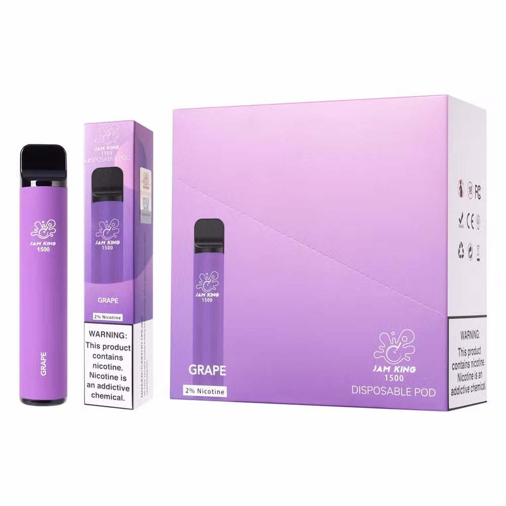 2023 Jam King Hot Selling Juicy PRO Plus 1500 Puffs 2% Nicotine Disposable Lost Electronic Cigarette Vape Multi Flavored