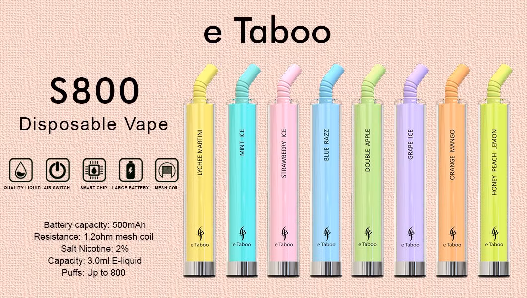 Etaboo Hot Milk Tea Cup Disposable Vape Pen OEM/ODM 800 Puff Bar E Cigarette