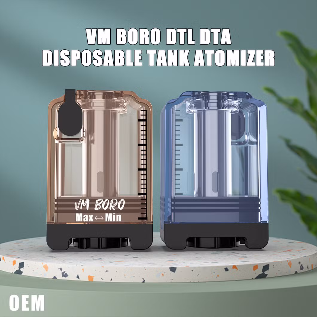 Vapingmuster Manufacture Colorful Boro Tank for Aio Mod Disposable Tank Atomizer Air Adjustable Ecigs Vape Pen