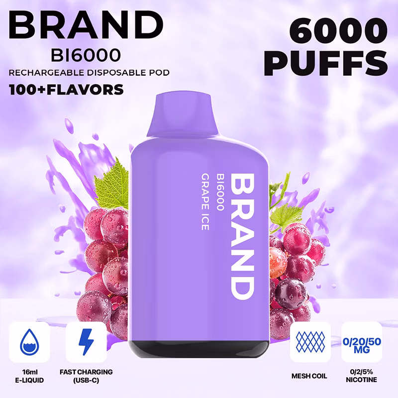 2023 Hidi OEM ODM Private Brand White Label Rechargeable 12 Flavors 6000 Puff Ceramic Mesh Core Disposable Vape	Vapes Disposable 600 Puffs