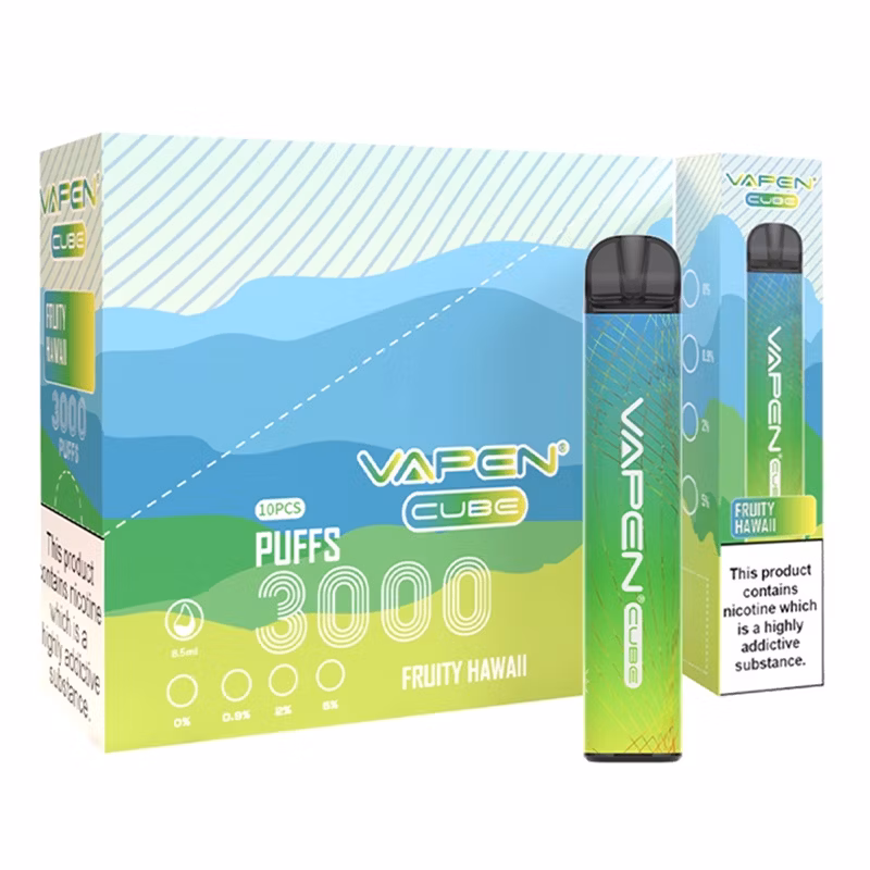 Vasy Vapen Cube 3000 Puffs Disposable Vape Pen with 0% 0.9% 2% 5% Nicotine Disposable Mini Ecigarette