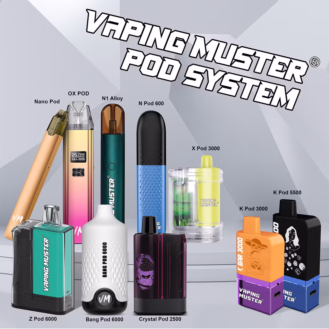 Vapingmuster Manufacture Colorful Boro Tank for Aio Mod Disposable Tank Atomizer Air Adjustable Ecigs Vape Pen