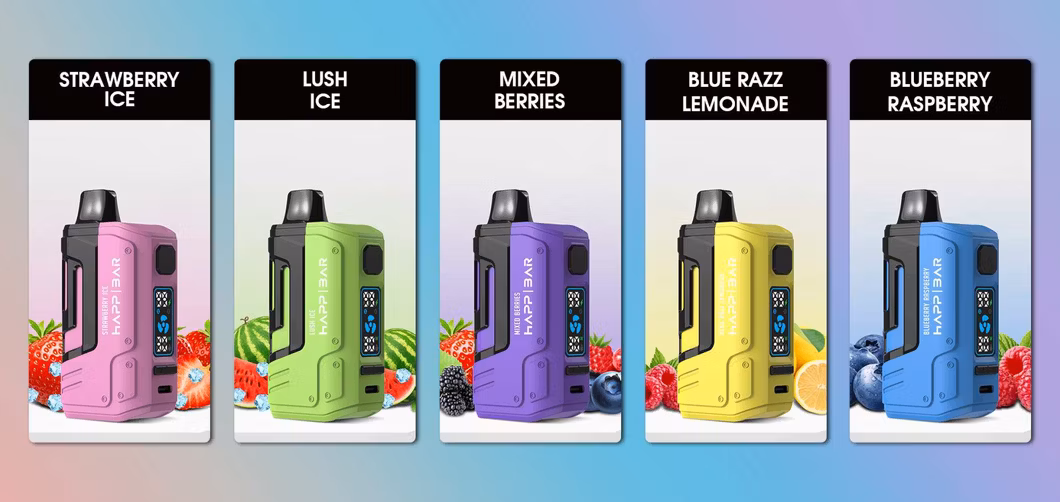 Premium Refillable Vape 15000puffs Happ Bar Adjustable Airflow Disposable Vape with Display