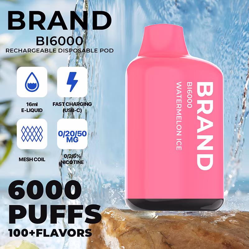 2023 Hidi OEM ODM Private Brand White Label Rechargeable 12 Flavors 6000 Puff Ceramic Mesh Core Disposable Vape	Vapes Disposable 600 Puffs