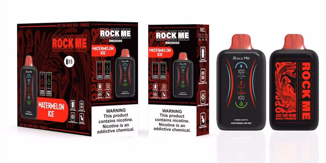 Rock Me 25000 EU Warehouse Puff E Cig Shop Puffbar E Cigarette Price Rechargeable Disposable Vape Vaporizer