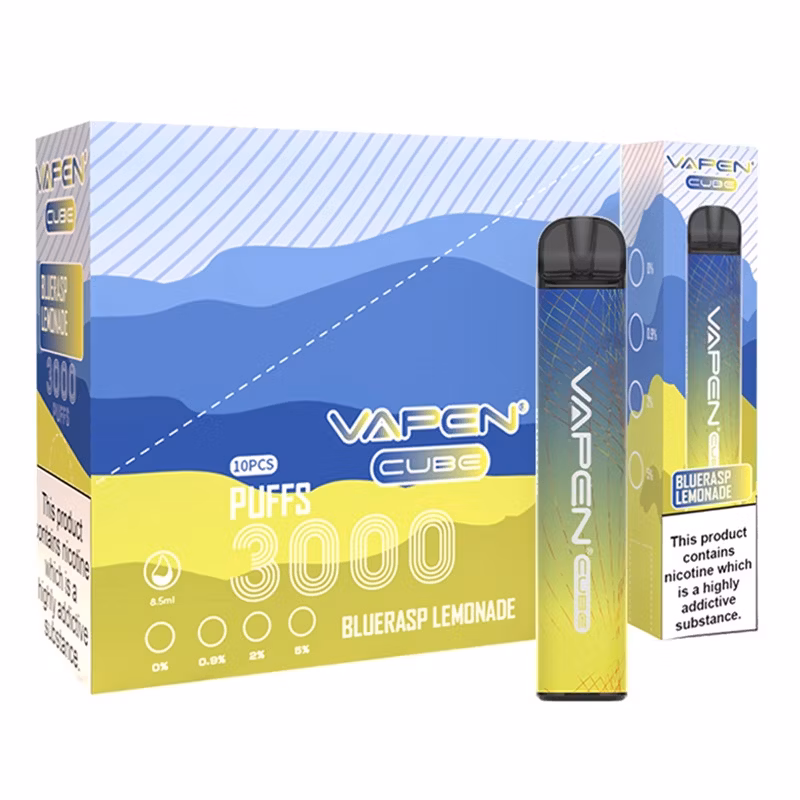 Vasy Vapen Cube 3000 Puffs Disposable Vape Pen with 0% 0.9% 2% 5% Nicotine Disposable Mini Ecigarette