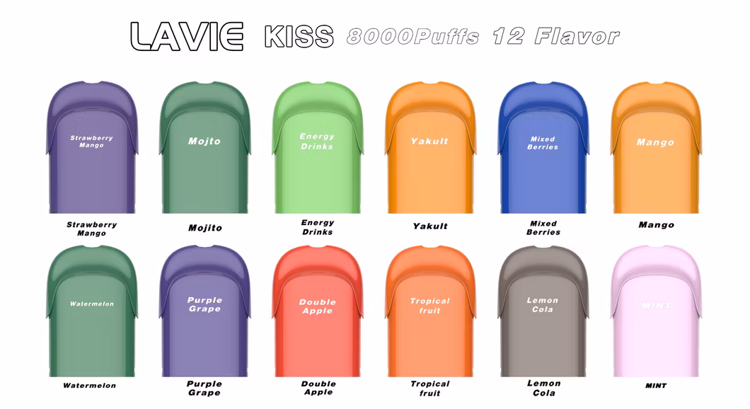 Highest Quality Lavie Kiss Hot Sell 8000 Puff Disposable Vape Pod E-Cigarette Vapes Replaceable