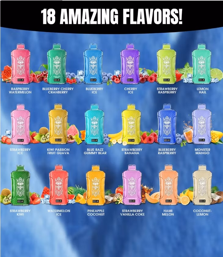 Spain No. 1 Vaper 2% 5% Nicotine 20K Puffs Happbar Gr20000 Germany Warehouse 18 Flavors with Screen Display Disposable Vape