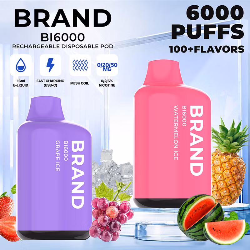2023 Hidi OEM ODM Private Brand White Label Rechargeable 12 Flavors 6000 Puff Ceramic Mesh Core Disposable Vape	Vapes Disposable 600 Puffs