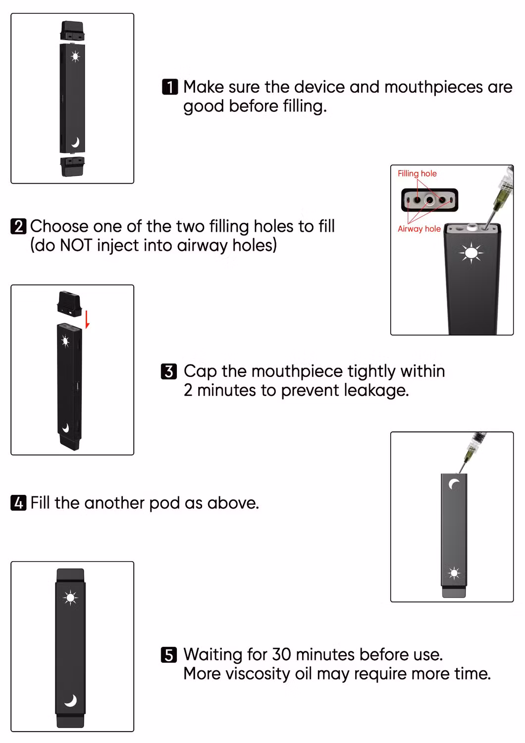 Vapride Two in One Dual Chamber Vape 1g+1g Rechargeable Empty Vaprizer Pen Twin Pod
