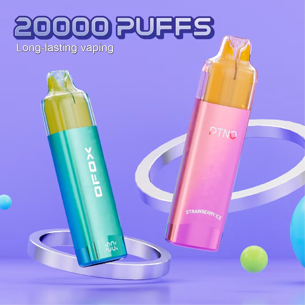 Hot-Selling RGB Light 20000 Puffs Ptno 20K/Visual Tank/2ml Disposable Vape Pen Ecig