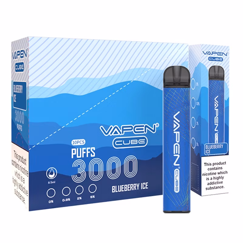 Vasy Vapen Cube 3000 Puffs Disposable Vape Pen with 0% 0.9% 2% 5% Nicotine Disposable Mini Ecigarette