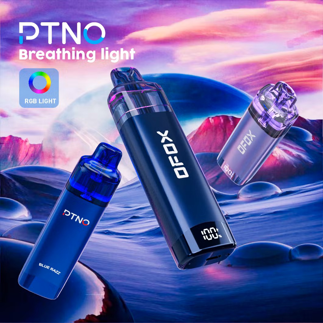 Hot-Selling RGB Light 20000 Puffs Ptno 20K/Visual Tank/2ml Disposable Vape Pen Ecig