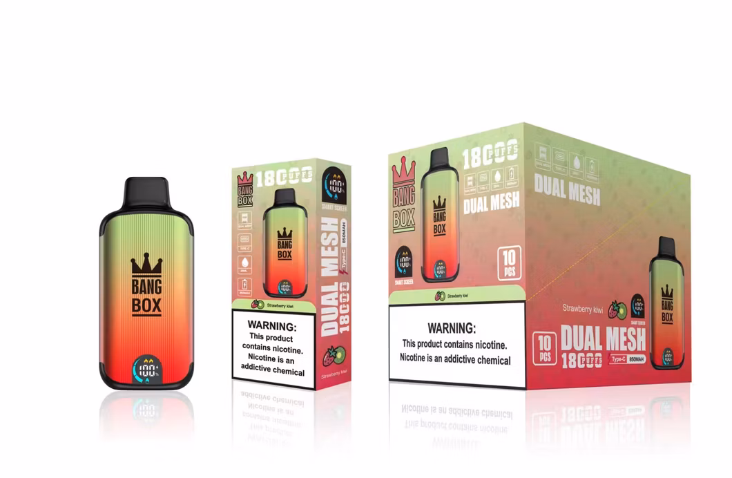 Fashionable Dual Molds Design Small Size Big Vapor Smooth Taste Bang Box 9K-18K Disposable E Cig