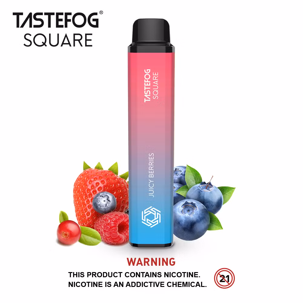 100% Original 3500 Puffs Vape Tastefog Square with Juicy Berries Gummy Bear Blueberry Flavors