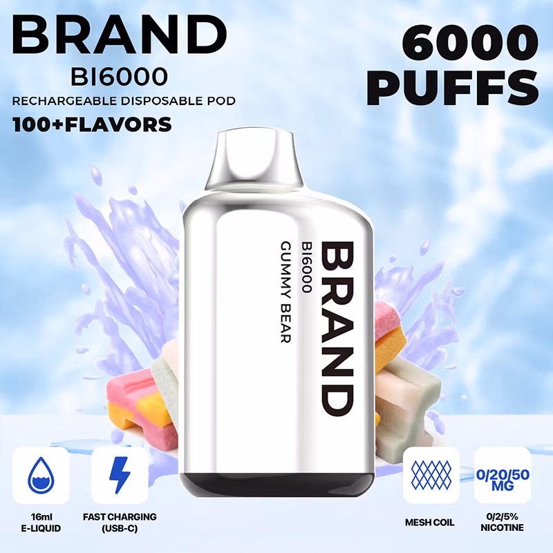 2023 Hidi OEM ODM Private Brand White Label Rechargeable 12 Flavors 6000 Puff Ceramic Mesh Core Disposable Vape	Vapes Disposable 600 Puffs