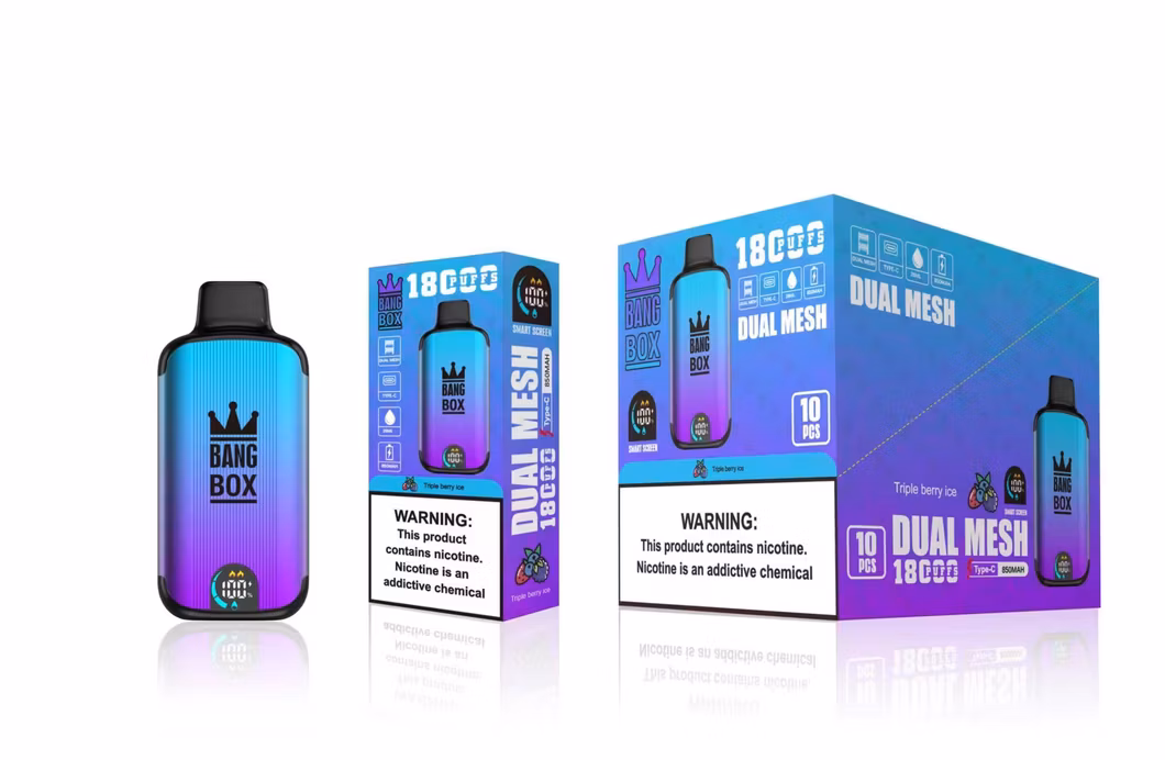 Fashionable Dual Molds Design Small Size Big Vapor Smooth Taste Bang Box 9K-18K Disposable E Cig