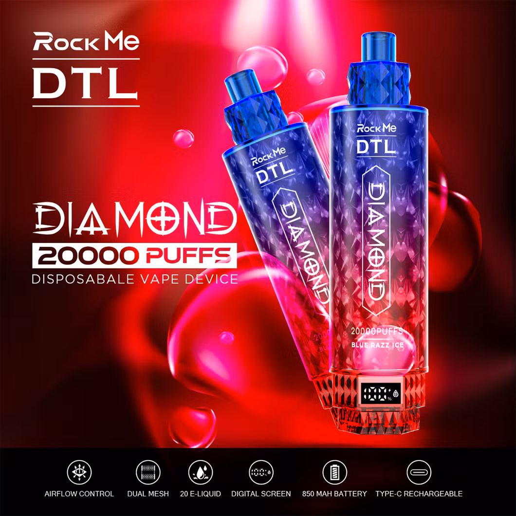 Rock Me Rechargeable Popular Shenzhen Rock Me Smart 20000 Puffs Disposable Vape