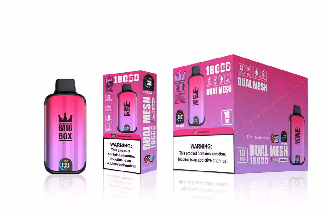 Fashionable Dual Molds Design Small Size Big Vapor Smooth Taste Bang Box 9K-18K Disposable E Cig