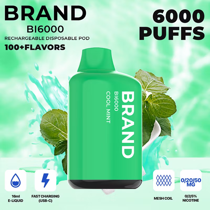 2023 Hidi OEM ODM Private Brand White Label Rechargeable 12 Flavors 6000 Puff Ceramic Mesh Core Disposable Vape	Vapes Disposable 600 Puffs