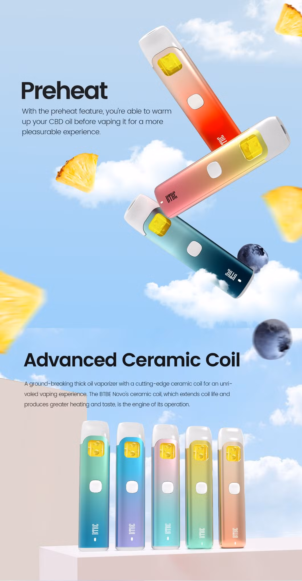 Nextvapor Distillate Oil Vape Pen Disposable Device 2ml Type C Rechargeable 3 Voltage Molds Customization