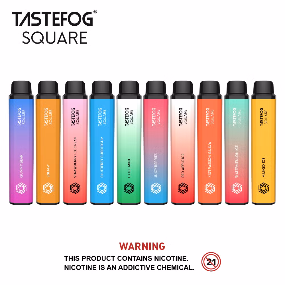 100% Original 3500 Puffs Vape Tastefog Square with Juicy Berries Gummy Bear Blueberry Flavors