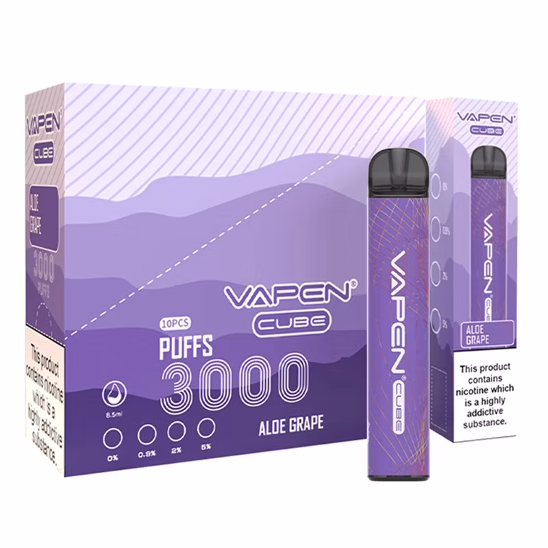 Vasy Vapen Cube 3000 Puffs Disposable Vape Pen with 0% 0.9% 2% 5% Nicotine Disposable Mini Ecigarette