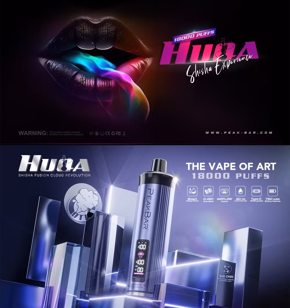 Wholesale Free 1ml Disposable 18000 Puff Mesh Rechargeable Battery Electric Cigarette Custom Vaporizer LED E Shisha Vape Pen