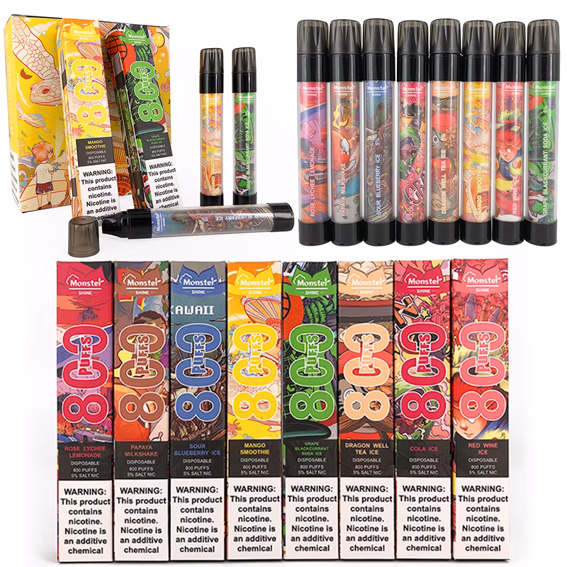 800 Puffs Monster Shine Disposable Vape Pen Mini E Cigarette