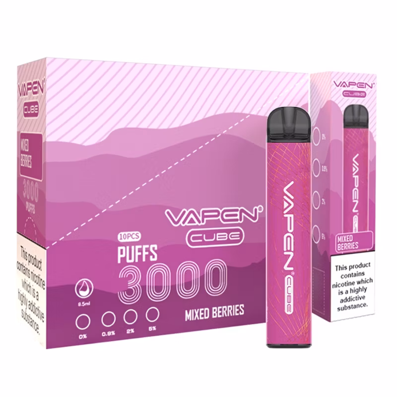 Vasy Vapen Cube 3000 Puffs Disposable Vape Pen with 0% 0.9% 2% 5% Nicotine Disposable Mini Ecigarette